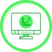 Graph Green mix Icon vector