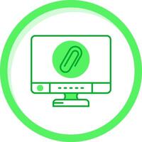 acortar verde mezcla icono vector