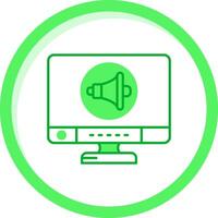 sonido verde mezcla icono vector