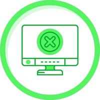 Cancel Green mix Icon vector