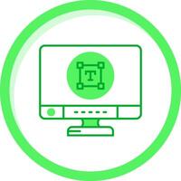 tipo verde mezcla icono vector