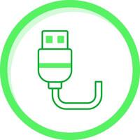 Usb Green mix Icon vector