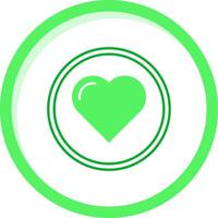 corazón verde mezcla icono vector