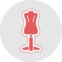 Mannequin Glyph Multicolor Sticker Icon vector