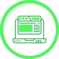 Browser Green mix Icon vector