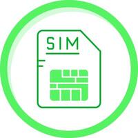 sim verde mezcla icono vector