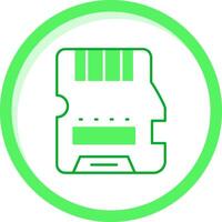 memoria verde mezcla icono vector