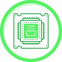 Processor Green mix Icon vector