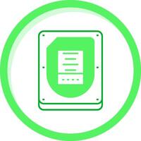 Disk Green mix Icon vector