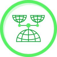 Internet verde mezcla icono vector