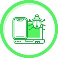 Bug Green mix Icon vector