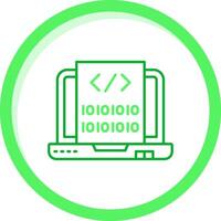 Code Green mix Icon vector
