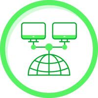 Network Green mix Icon vector