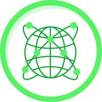 Internet verde mezcla icono vector
