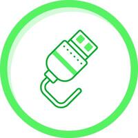 Usb Green mix Icon vector