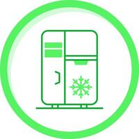 refrigerador verde mezcla icono vector