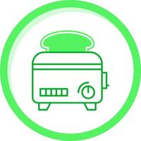 Toaster Green mix Icon vector