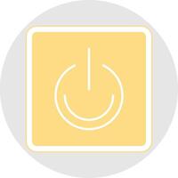 Turn On Glyph Multicolor Sticker Icon vector