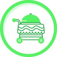 Cart Green mix Icon vector