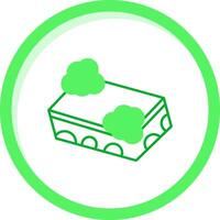 Sponge Green mix Icon vector