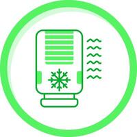 Air conditioner Green mix Icon vector
