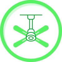 ventilador verde mezcla icono vector