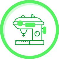 de coser verde mezcla icono vector