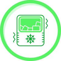 Ice maker Green mix Icon vector