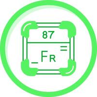 Francium Green mix Icon vector