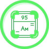 Americium Green mix Icon vector