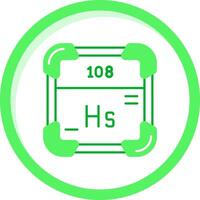 hassium verde mezcla icono vector