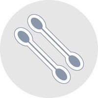 Cotton Swabs Glyph Multicolor Sticker Icon vector