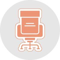 Seat Glyph Multicolor Sticker Icon vector