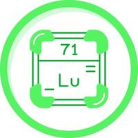 lutecio verde mezcla icono vector