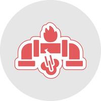 Gas Leak Glyph Multicolor Sticker Icon vector