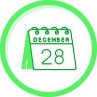 28th of December Green mix Icon vector