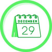 29th of December Green mix Icon vector