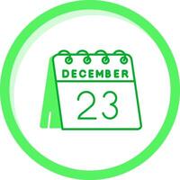 23rd of December Green mix Icon vector