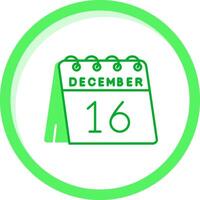16th of December Green mix Icon vector