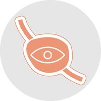 Eyepatch Glyph Multicolor Sticker Icon vector