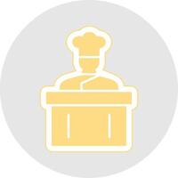 Cooking Show Glyph Multicolor Sticker Icon vector