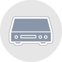 Dvd Player Glyph Multicolor Sticker Icon vector