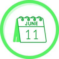 11th of June Green mix Icon vector