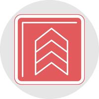 Up Chevron Glyph Multicolor Sticker Icon vector