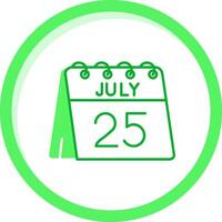 25th of July Green mix Icon vector