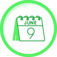 9th of June Green mix Icon vector