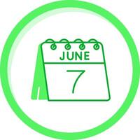 7th of June Green mix Icon vector
