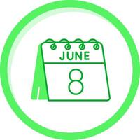 8th of June Green mix Icon vector