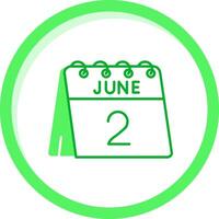 2nd of June Green mix Icon vector