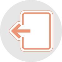 Exit Door Glyph Multicolor Sticker Icon vector